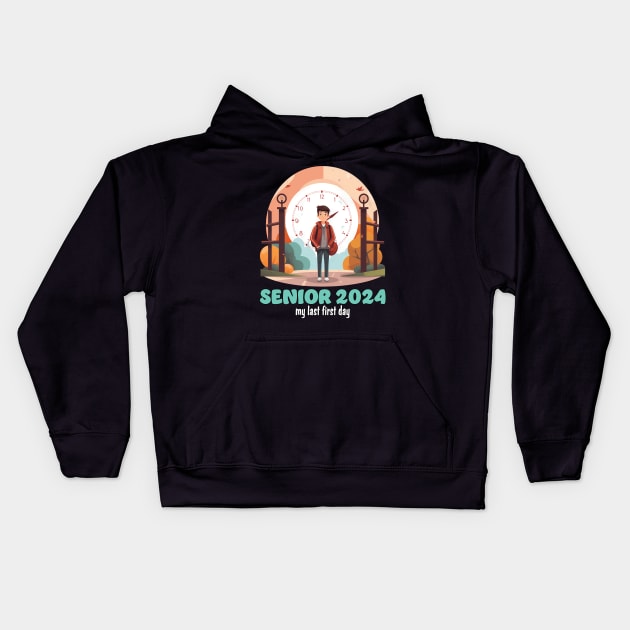 My Last First Day Of Senior Kids Hoodie by PaulJus